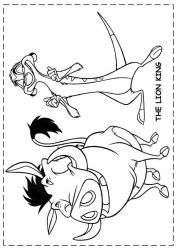 plansa de colorat lion king #9
