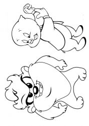 plansa de colorat looney tunes #19