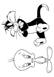 plansa de colorat looney tunes #21