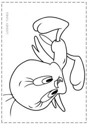 plansa de colorat looney tunes #2