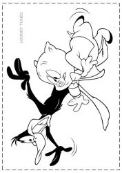 plansa de colorat looney tunes #8