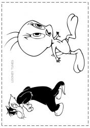 plansa de colorat looney tunes #15