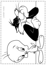 plansa de colorat looney tunes #17