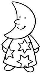 plansa de colorat luna #2