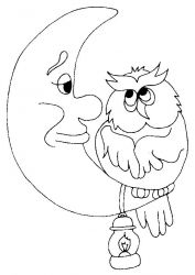 plansa de colorat luna #8