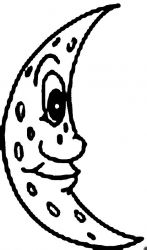 plansa de colorat luna #10