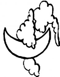 plansa de colorat luna #12