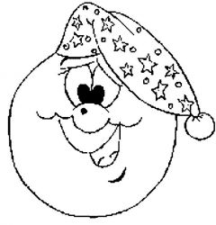 plansa de colorat luna #14