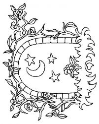 plansa de colorat luna #20