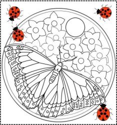 plansa de colorat martisor #6