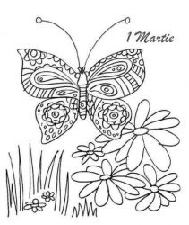 plansa de colorat martisor #11