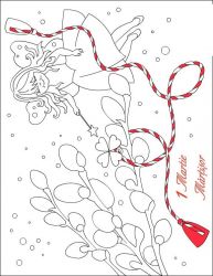 plansa de colorat martisor #12
