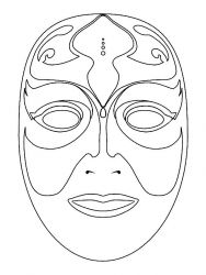 plansa de colorat masti #14