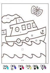 plansa de colorat matematica distractiva #3