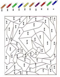 plansa de colorat matematica distractiva #2