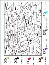 plansa de colorat matematica distractiva #15