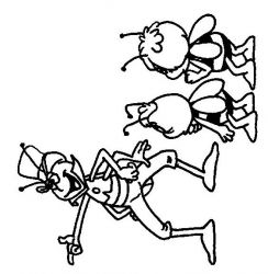 plansa de colorat maya the bee #1