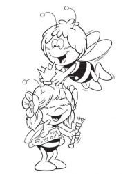 plansa de colorat maya the bee #7