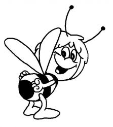plansa de colorat maya the bee #9