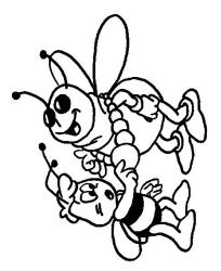 plansa de colorat maya the bee #10
