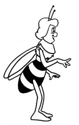 plansa de colorat maya the bee #12