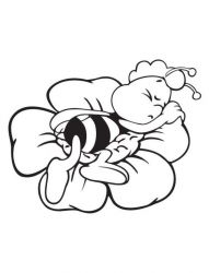 plansa de colorat maya the bee #14