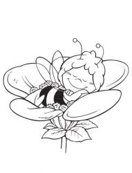 plansa de colorat maya the bee #20