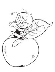 plansa de colorat maya the bee #21