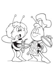 plansa de colorat maya the bee #1