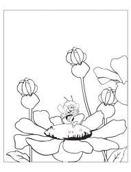 plansa de colorat maya the bee #3