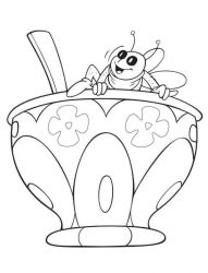 plansa de colorat maya the bee #4