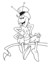 plansa de colorat maya the bee #6