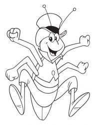 plansa de colorat maya the bee #7