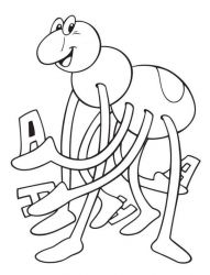 plansa de colorat maya the bee #8