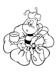 plansa de colorat maya the bee #12