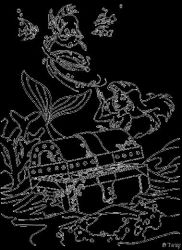 plansa de colorat mica sirena #7