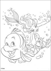 plansa de colorat mica sirena #9