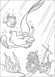 plansa de colorat mica sirena #13