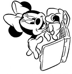 plansa de colorat minnie mouse #2