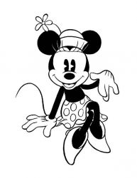 plansa de colorat minnie mouse #8