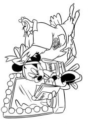 plansa de colorat minnie mouse #13