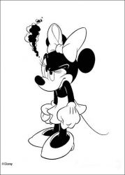 plansa de colorat minnie mouse #6