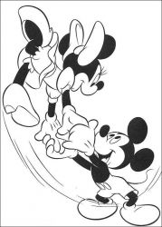 plansa de colorat minnie mouse #8