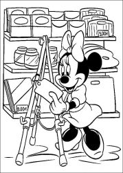 plansa de colorat minnie mouse #16