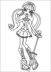 plansa de colorat monster high #11