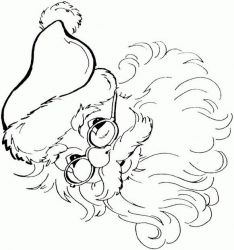 plansa de colorat mos craciun #4