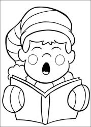 plansa de colorat mos craciun #11