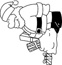 plansa de colorat mos craciun #1