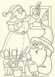 plansa de colorat mos craciun #9