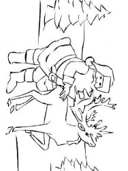 plansa de colorat mos craciun #12